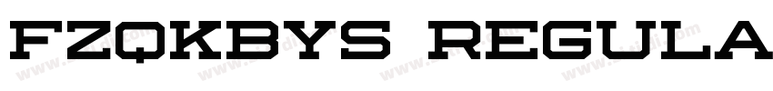 FZQKBYS Regular字体转换